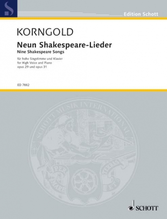 9 Shakespeare-Lieder op.29 und op.31 fr hohe Singstimme und Klavier