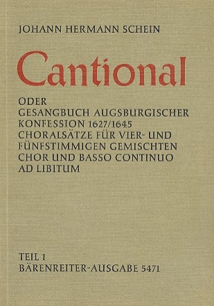 Cantional Teil 1 fr 4-5stimmigen gemischten Chor und Bc