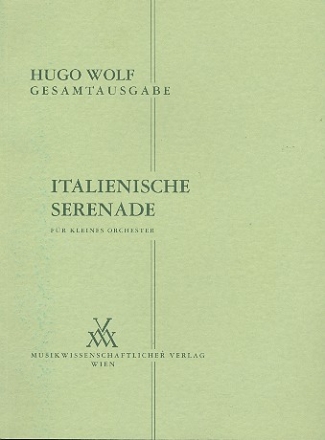 Italienische Serenade fr kleines Orchester Partitur