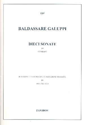 10 sonate per cembalo (8 sonate e 2 divertimenti)
