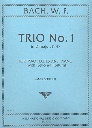 Trio D major no.1 for 2 flutes and piano (cello ad lib.)