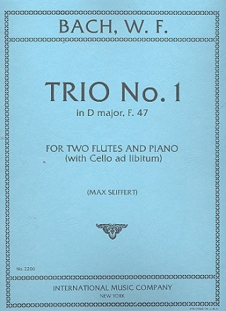 Trio D major no.1 for 2 flutes and piano (cello ad lib.)