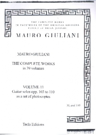 The complete Works vol.11 Guitar Solos op.103, 104, 105, 106, 107, 108, 109, 110