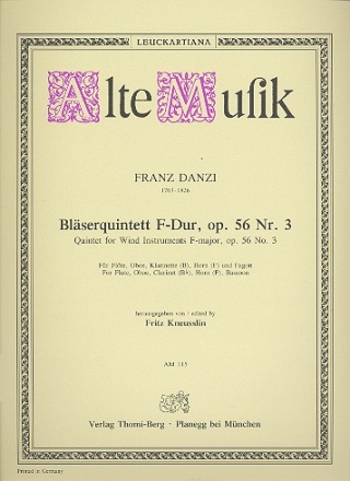 Quintett F-Dur op.56,3 fr Flte, Oboe, Klarinette, Horn und Fagott Stimmen