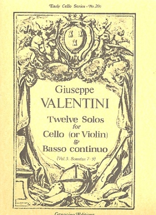 12 Solos vol.3 (nos.7-9) for cello (violin) and bc