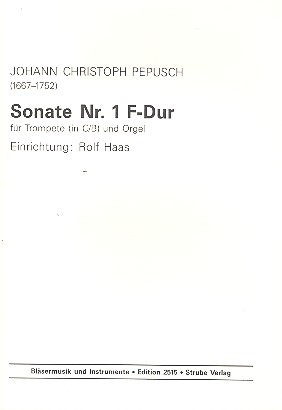 Sonate F-Dur Nr.1 fr Trompete (in C/B) und Orgel