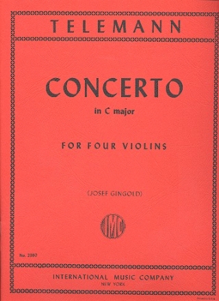 Concerto C major for 4 violins