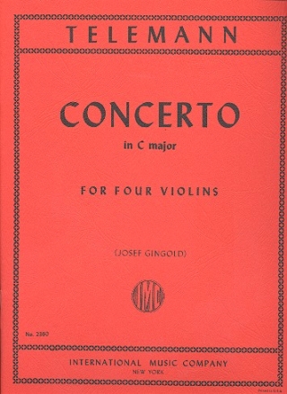 Concerto C major for 4 violins