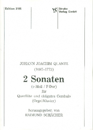 2 Sonaten (e-Moll / F-Dur ) fr Flte und obligates Cembalo (Orgel, Klavier )