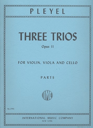 3 Trios op.11 for violin, viola and cello parts