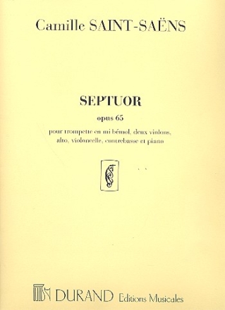 Septuor op.65 pour trompette, quintette a cordes et piano parties et partition