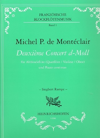 Konzert d-Moll Nr.2  fr Altblockflte (Flte / Violine / Oboe) und Bc