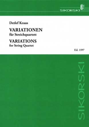 VARIATIONEN FUER STREICHQUARTETT UBER `DES FISCHERS LIEBESGLUECK VON SCHUBERT, PARTITUR UND STIMMEN