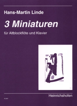3 Miniaturen fr Altblockflte und Klavier