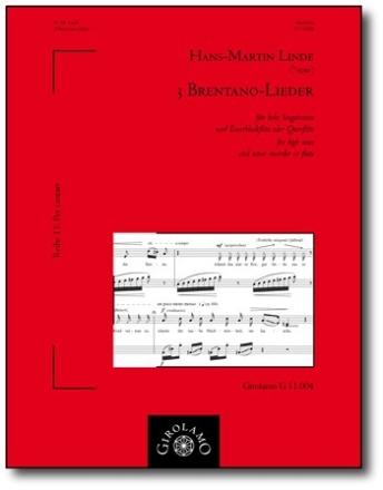 3 Brentano-Lieder fr hohe Singstimme und Tenorblockflte (Flte)