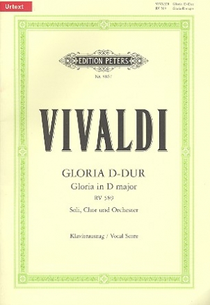 Gloria D-Dur RV589 fr Soli, gem Chor und Orchester Klavierauszug