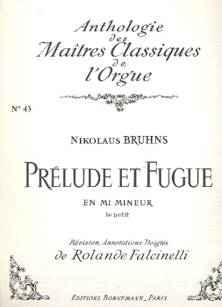 Prlude et fugue en mi mineur (le petit) pour orgue