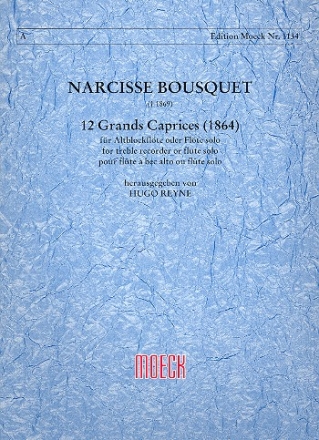 12 Grands Caprices fr Altblockflte oder Flte solo (1864)