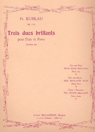 Duo brillant r majeur op.110,3 pour flte et piano