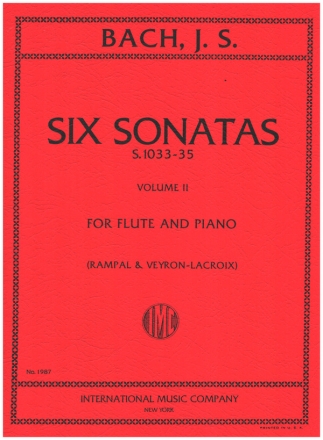 6 Sonatas vol.2 (nos.3-6) (BWV1033-1035) for flute and piano