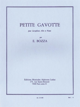 Petite gavotte pour saxophone alto et piano