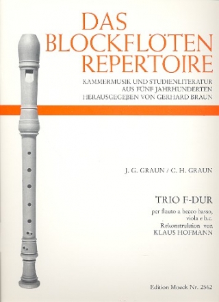 Trio F-Dur fr Bablockflte, Viola und Bc Partitur und Stimmen