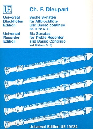 6 Sonaten Band 3 (Nr.5-6) fr Altblockflte und Bc