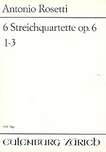 6 Streichquartette op.6 Nr.1-3  Studienpartitur