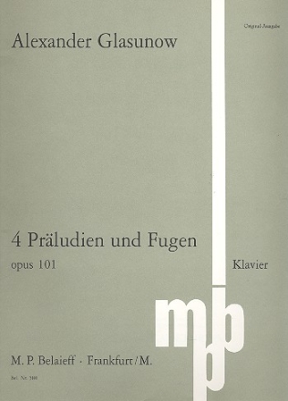 4 Prludien und Fugen op.101 fr Klavier