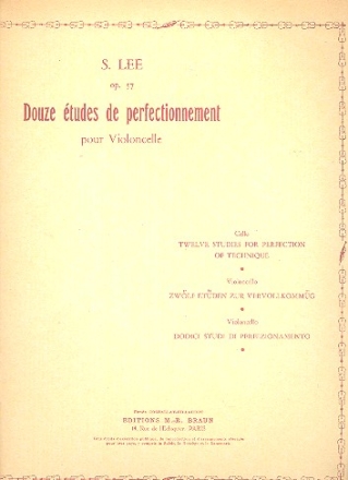 12 tudes de perfectionnement op.57 pour violoncelle