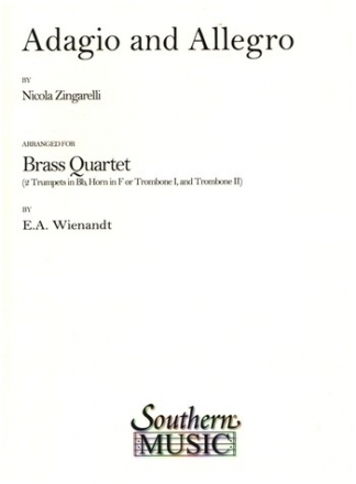 Adagio and Allegro for brass quartet score and parts