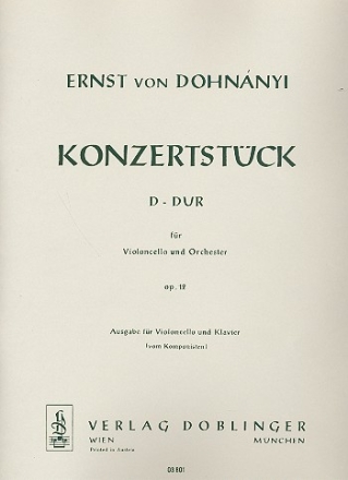 Konzertstck D-Dur op.12 fr Violoncello und Klavier