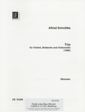 Trio (1985) fr Violine, Viola und Violoncello Stimmen