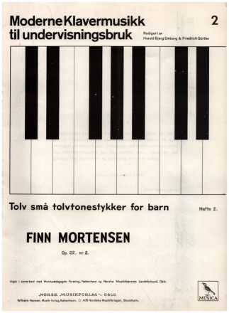 Moderne klavermusikk til undervisningsbruk op.22 Nr.2 vol.2 for piano