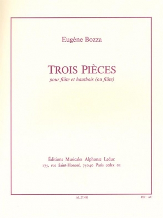 3 Pieces pour flte et hautbois (ou flte)