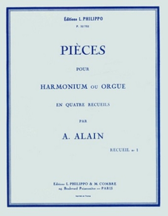Pices vol.1 pour orgue ou harmonium 20 petites pices en tons dizes