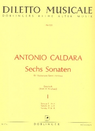 6 Sonaten Band 1 (Nr.1-3) fr Violine und Bc