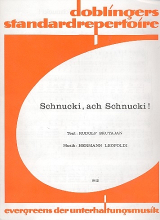 Schnucki ach Schnucki: Einzelausgabe fr Gesang und Klavier mit Akkorden