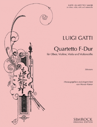 Quartetto F-Dur für Oboe, Violine, Viola und Violoncello Stimmen