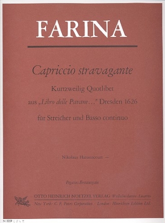 Capriccio stravagante fr Streicher und Bc Partitur und Stimmen