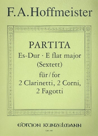 Partita Es-Dur fr 2 Klarinetten, 2 Hrner und 2 Fagotte Stimmen