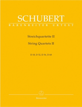 Streichquartette Band 2 D18, D32, D36, D68,  Stimmen 