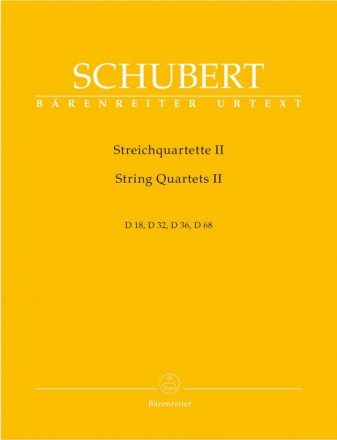 Streichquartette Band 2 D18, D32, D36, D68 Stimmen