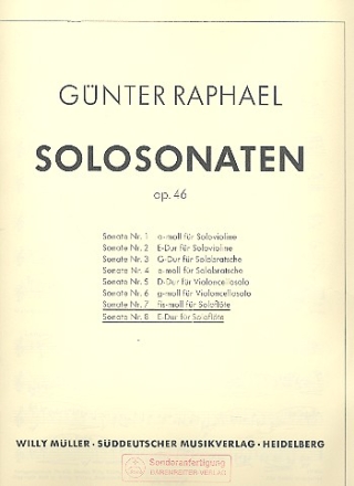 Solosonaten op.46 Band 4 (Nr.7-8) für Flöte Archivkopie