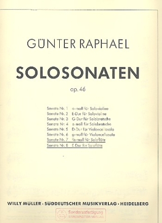 Solosonaten op.46 Band 4 (Nr.7-8) fr Flte Archivkopie