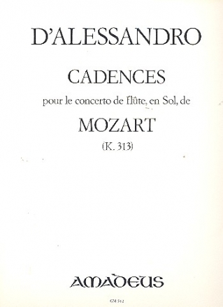 Cadences KV313 pour le concerto de flte, en Sol, de Mozart
