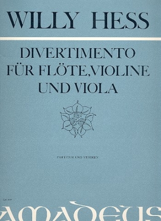 Divertimento fr Flte, Violine und Viola Partitur und Stimmen