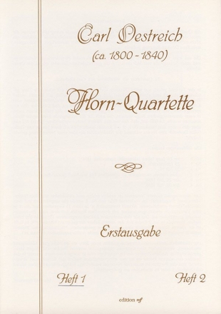 Quartette Band 1 fr 4 Hrner Partitur und Stimmen