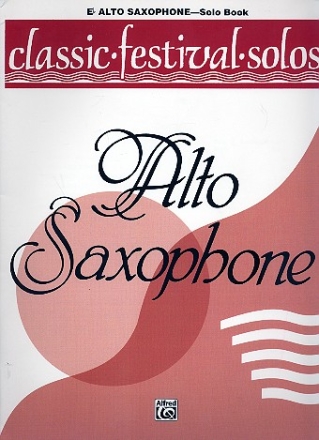 Classic Festival Solos for alto saxophone  - solo book -