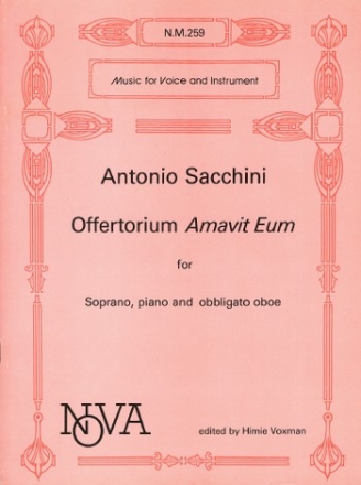 Offertorium amavit eum for soprano, piano and obbligato oboe